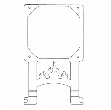 Cooling fan bracket for computer case